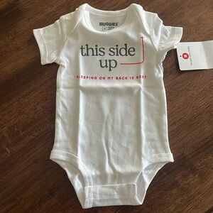 Huggies this side up safe sleep onesie